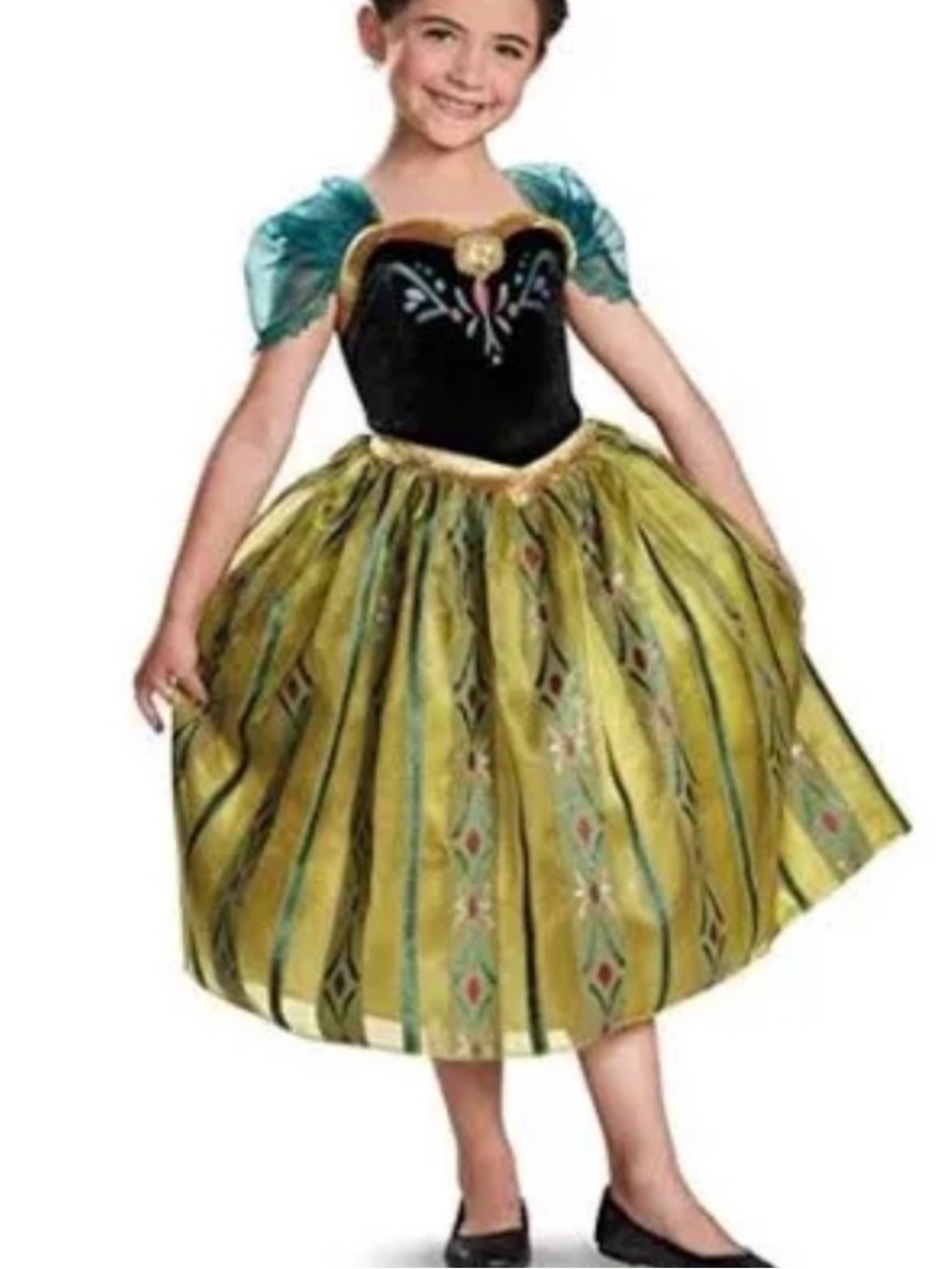 Disney Frozen Anna Coronation Costume Dress Girls Size 4 Princess Halloween